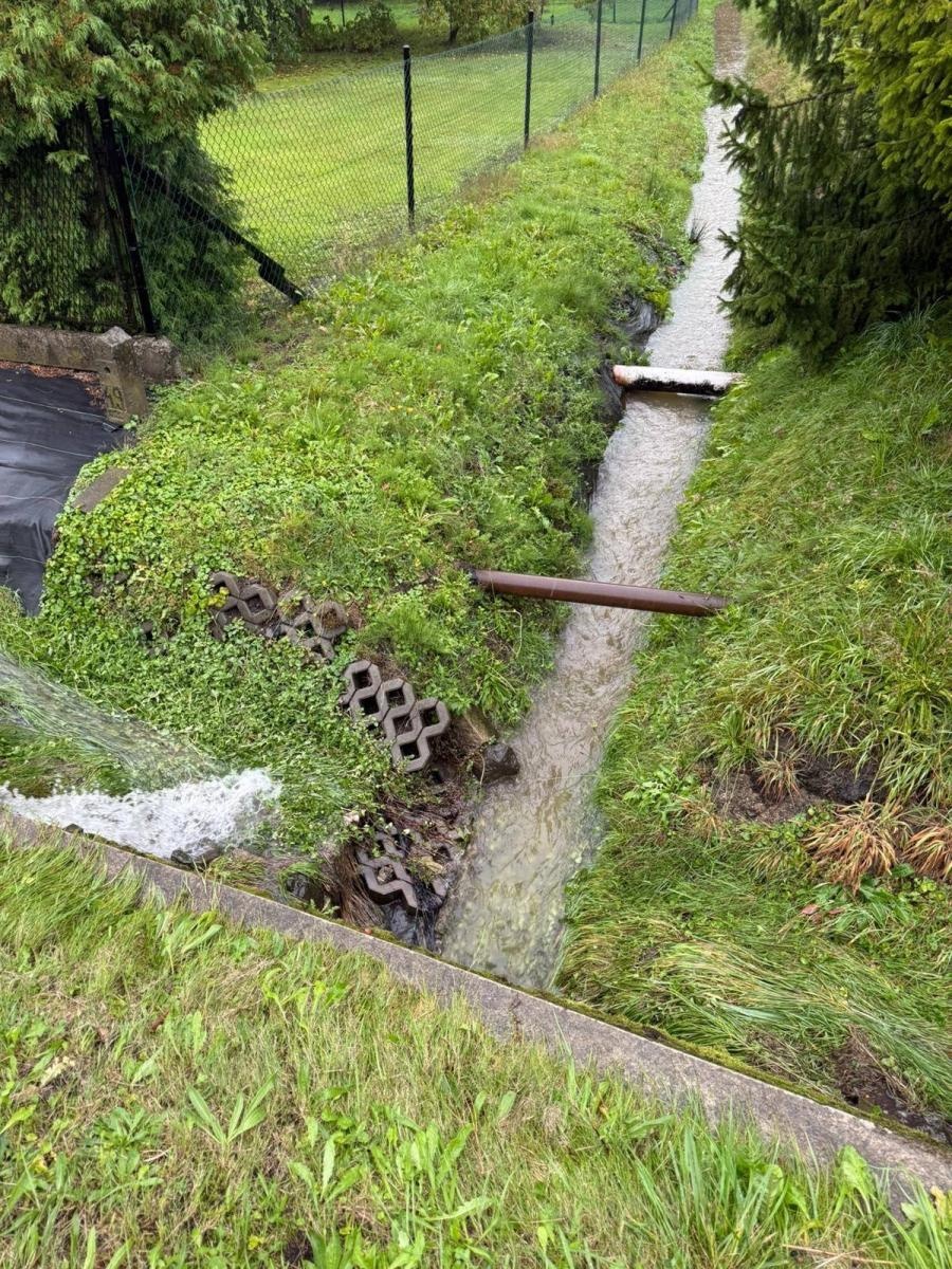 Zdjęcie w galerii na portalu naszwodzislaw.com: Ciągle pada... Monitoring sytuacji hydrologicznej w gminie Mszana [FOTO] wiadomości z regionu