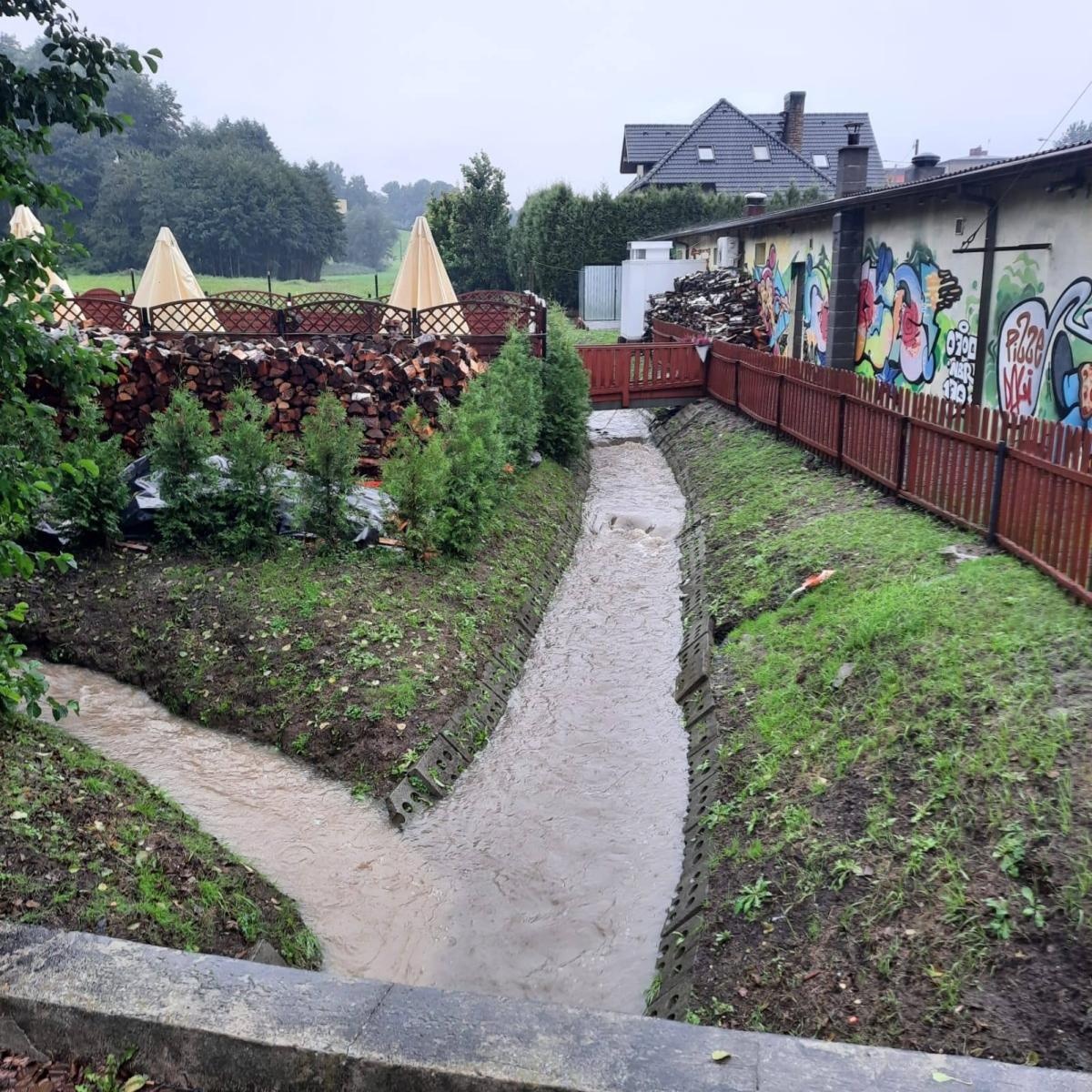 Zdjęcie w galerii na portalu naszwodzislaw.com: Ciągle pada... Monitoring sytuacji hydrologicznej w gminie Mszana [FOTO] wiadomości z regionu