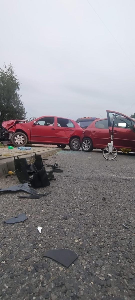 Zdjęcie w galerii na portalu naszwodzislaw.com: Poważny wypadek w Łaziskach. Pięć osób, w tym troje dzieci, w szpitalu! wiadomości z regionu