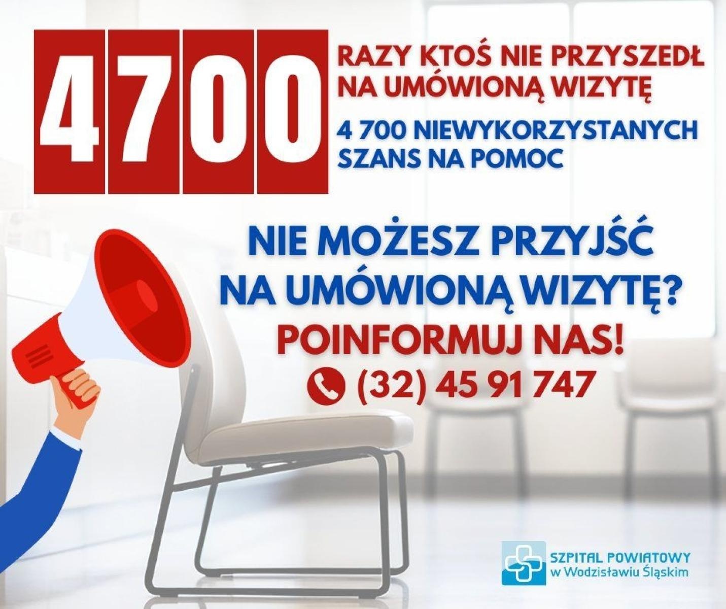 Zdjęcie w galerii na portalu naszwodzislaw.com: Prawie pięć tysięcy wizyt przepadło bezpowrotnie. Nie możesz przyjść? Odwołaj wizytę! wiadomości z regionu