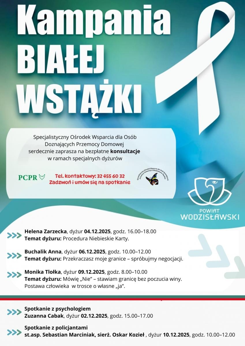 Zdjęcie w galerii na portalu naszwodzislaw.com: Biała Wstążka: Dodatkowe dyżury i profesjonalne wsparcie wiadomości z regionu