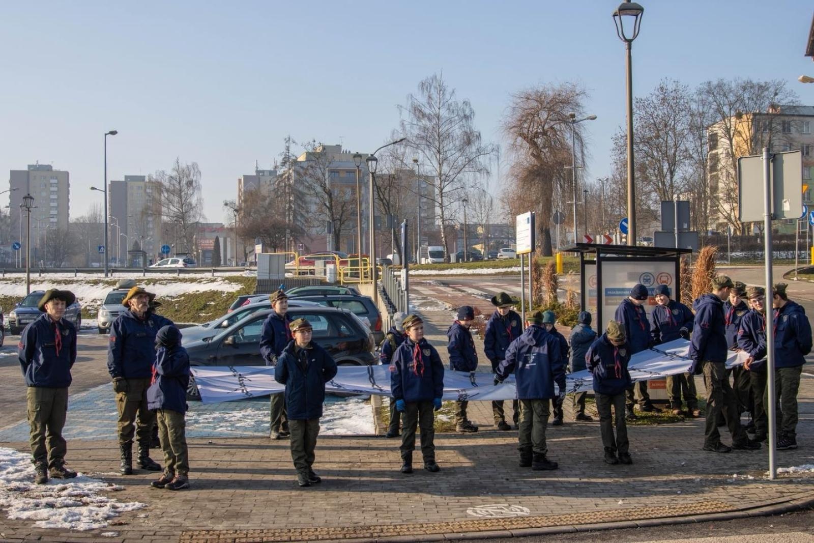 Zdjęcie w galerii na portalu naszwodzislaw.com: Historia, której nie wolno zapomnieć. Wodzisławskie obchody 81. rocznicy Marszu Śmierci [FOTO] wiadomości z regionu