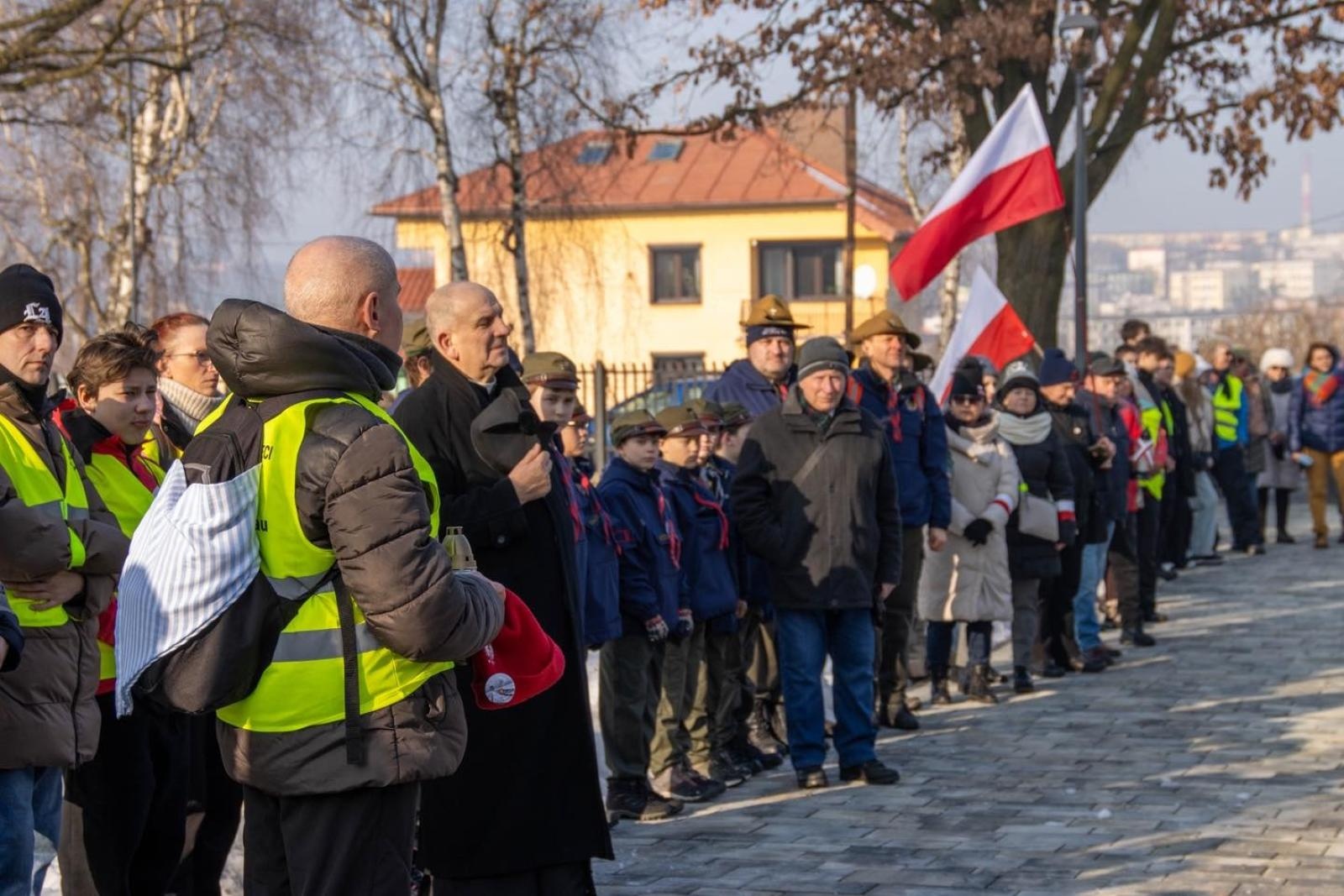 Zdjęcie w galerii na portalu naszwodzislaw.com: Historia, której nie wolno zapomnieć. Wodzisławskie obchody 81. rocznicy Marszu Śmierci [FOTO] wiadomości z regionu