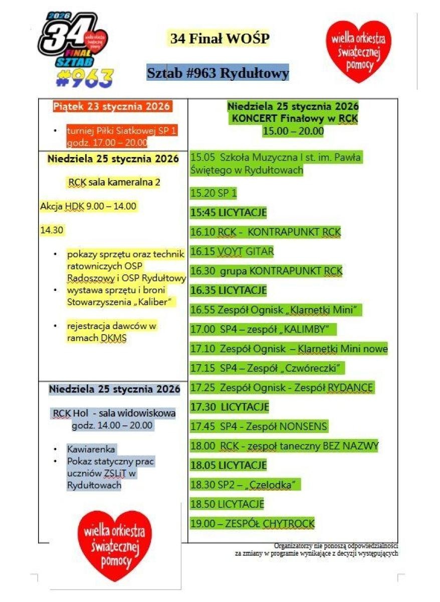 Zdjęcie w galerii na portalu naszwodzislaw.com: Co? Gdzie? Kiedy? Wielka Orkiestra Świątecznej Pomocy w powiecie wodzisławskim wiadomości z regionu