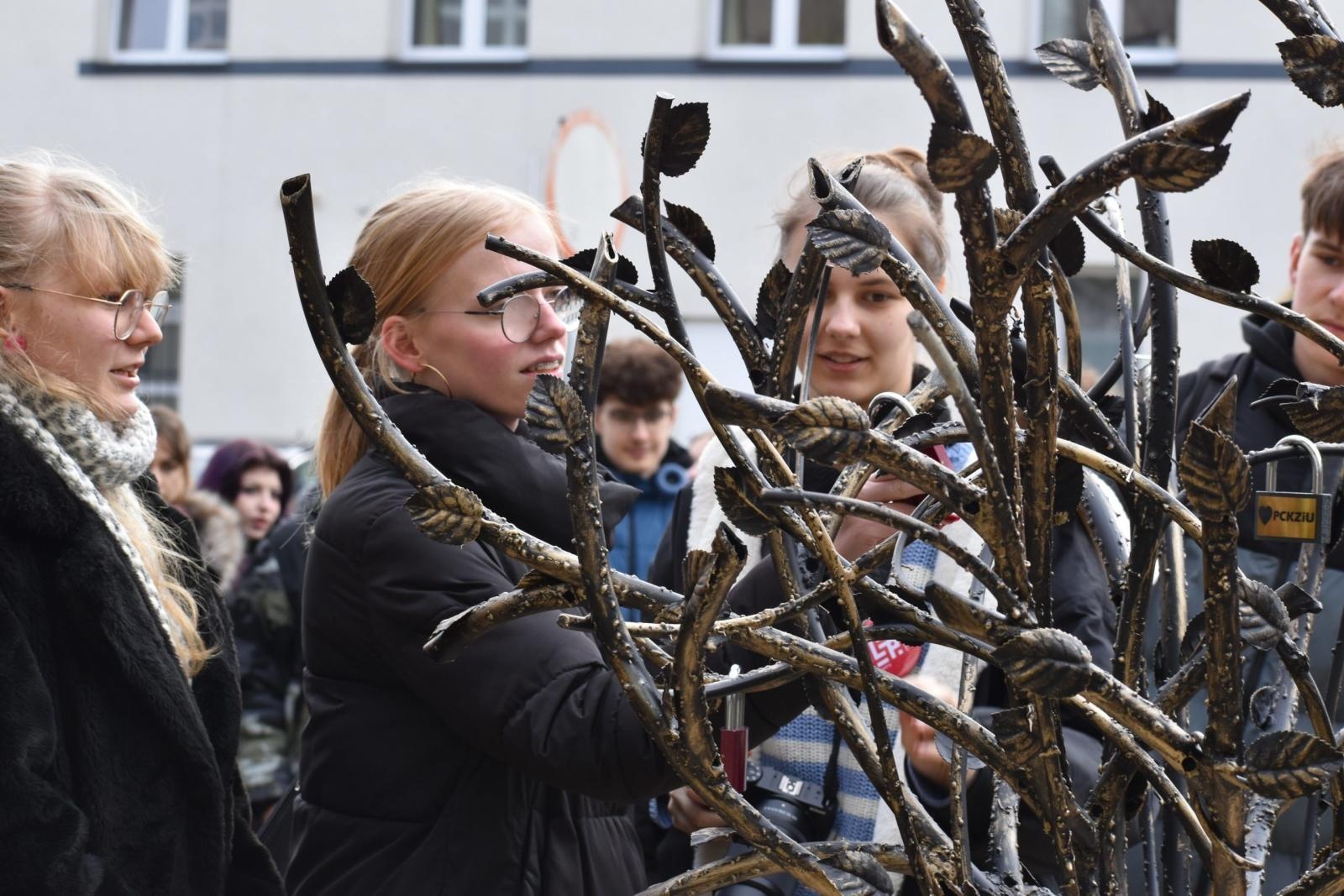 Zdjęcie w galerii na portalu naszwodzislaw.com: Drzewo, które zapuściło korzenie w relacjach. Symbol wspólnoty w wodzisławskim Tischnerze wiadomości z regionu