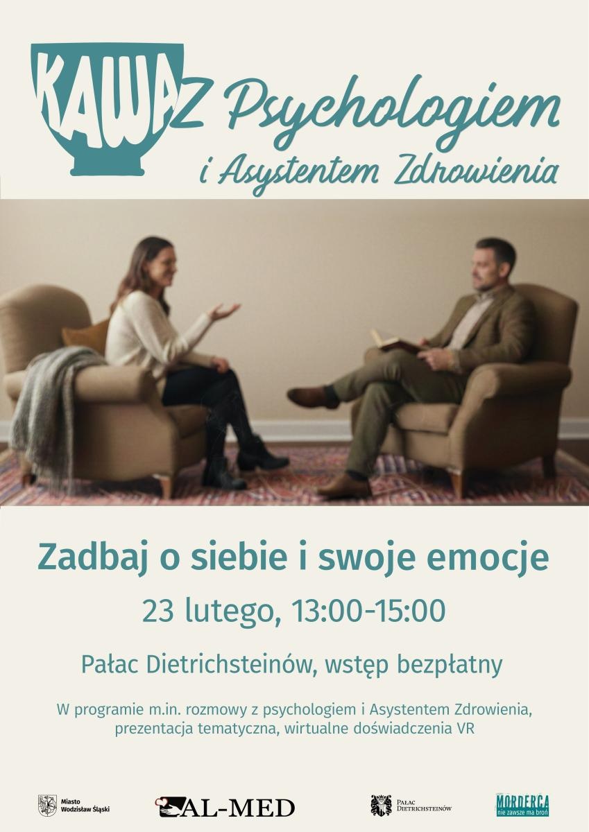 Zdjęcie w galerii na portalu naszwodzislaw.com: Przy kawie o emocjach. Spotkanie z psychologiem i Asystentem Zdrowienia w Pałacu Dietrichsteinów wiadomości z regionu