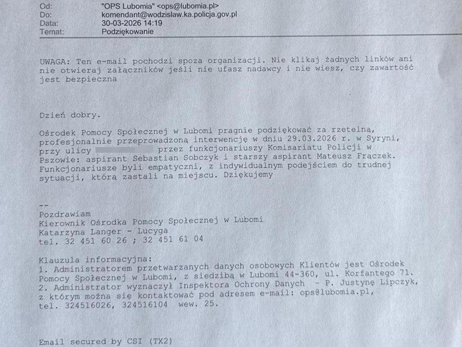 Zdjęcie w galerii na portalu naszwodzislaw.com: Empatia i profesjonalizm w służbie. Doceniono pracę pszowskich policjantów wiadomości z regionu