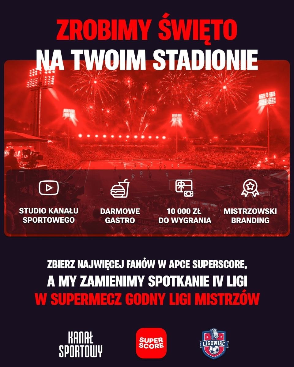 Zdjęcie w galerii na portalu naszwodzislaw.com: Rewolucja w niższych ligach. Kibice wybiorą klub, który zagra Supermecz jak z Ekstraklasy! wiadomości z regionu