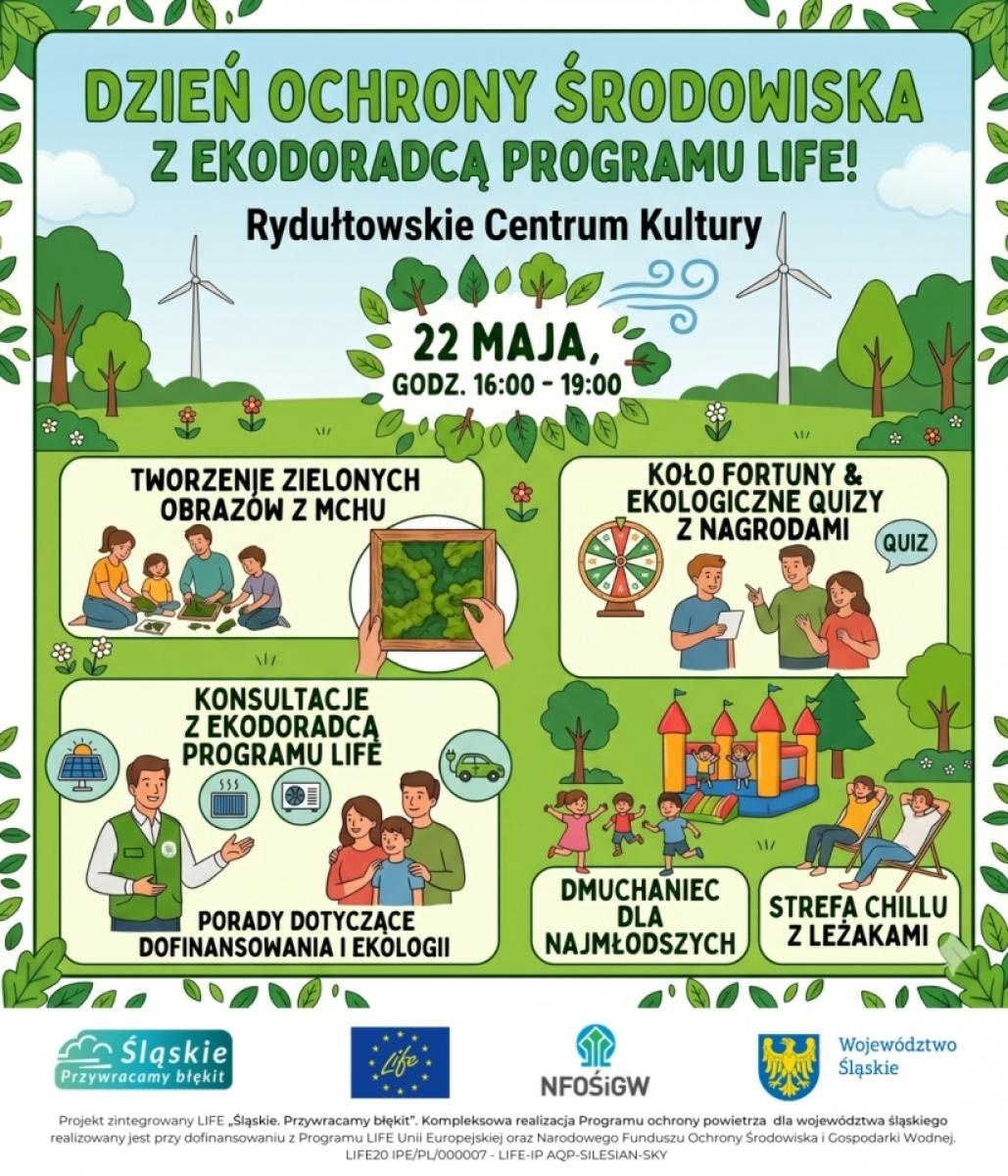 Zdjęcie w galerii na portalu naszwodzislaw.com: Dzień Ochrony Środowiska w Rydułtowach. Rodzinne święto ekologii i dobrej zabawy wiadomości z regionu