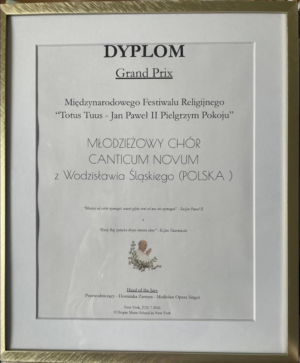 Zdjęcie w galerii na portalu naszwodzislaw.com: Polski głos w sercu Nowego Jorku. Wielki sukces młodzieżowego chóru z Wodzisławia [FOTO] wiadomości z regionu