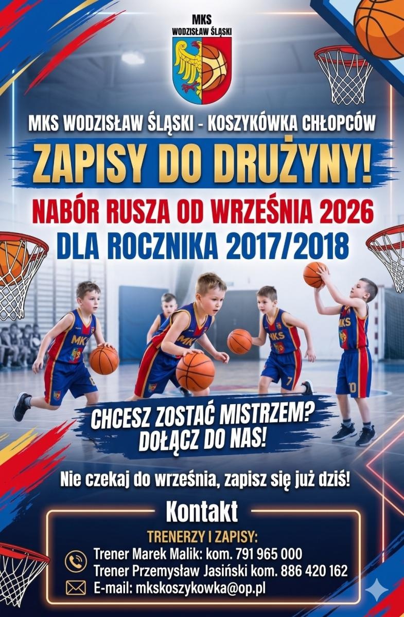 Zdjęcie w galerii na portalu naszwodzislaw.com: Koszykówka dla najmłodszych. MKS Wodzisław Śląski uruchamia nową grupę naborową wiadomości z regionu