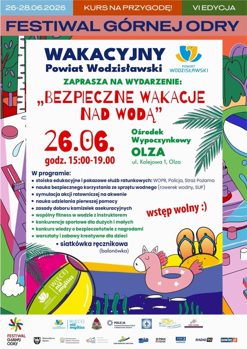 Zdjęcie w galerii na portalu naszwodzislaw.com: Ratownicy, pokazy i nauka ratowania życia. Bezpieczne Wakacje nad Wodą już w Olzie wiadomości z regionu