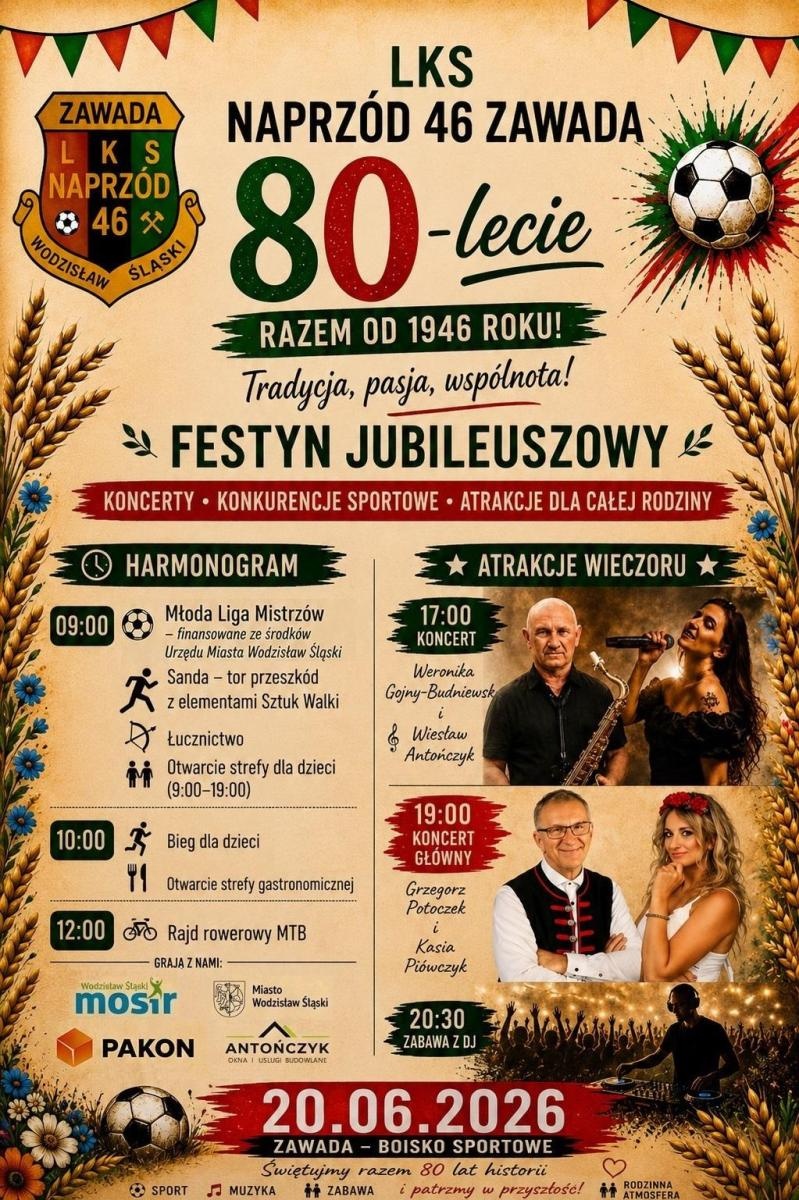 Zdjęcie w galerii na portalu naszwodzislaw.com: LKS Naprzód 46 Zawada świętuje 80-lecie działalności wiadomości z regionu