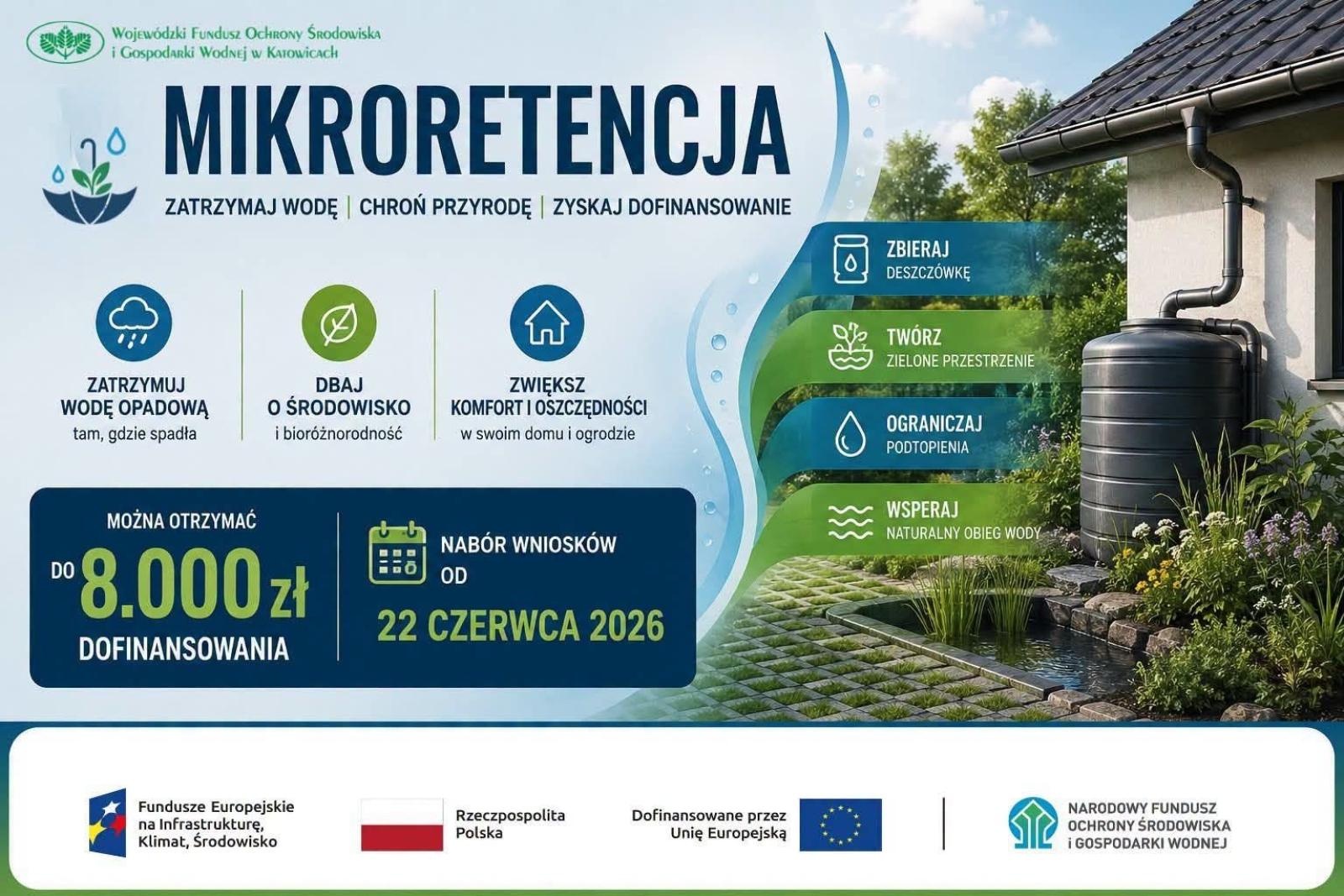 Zdjęcie w galerii na portalu naszwodzislaw.com: Nawet 8 tys. zł na deszczówkę. Ruszył program Mikroretencja wiadomości z regionu