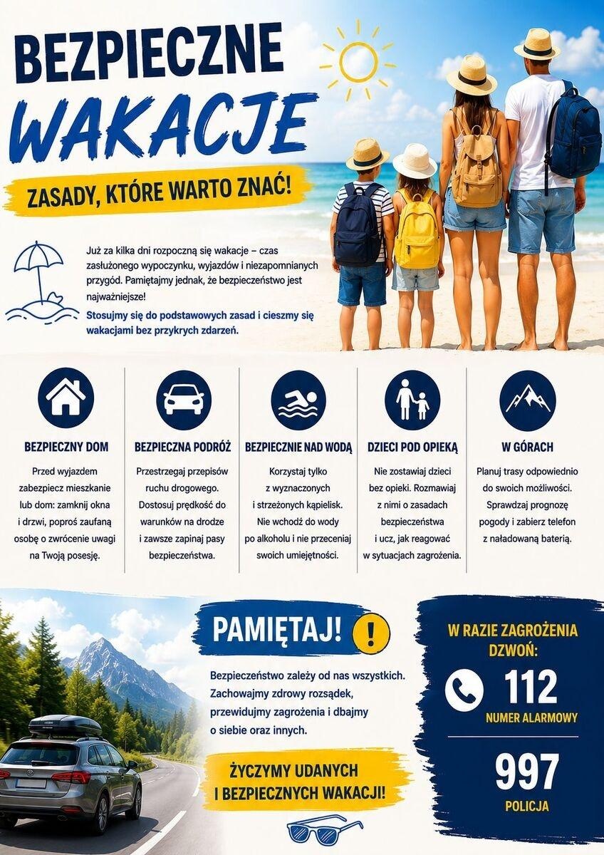 Zdjęcie w galerii na portalu naszwodzislaw.com: Wakacje bez ryzyka. Jak zadbać o bezpieczeństwo podczas letniego wypoczynku wiadomości z regionu