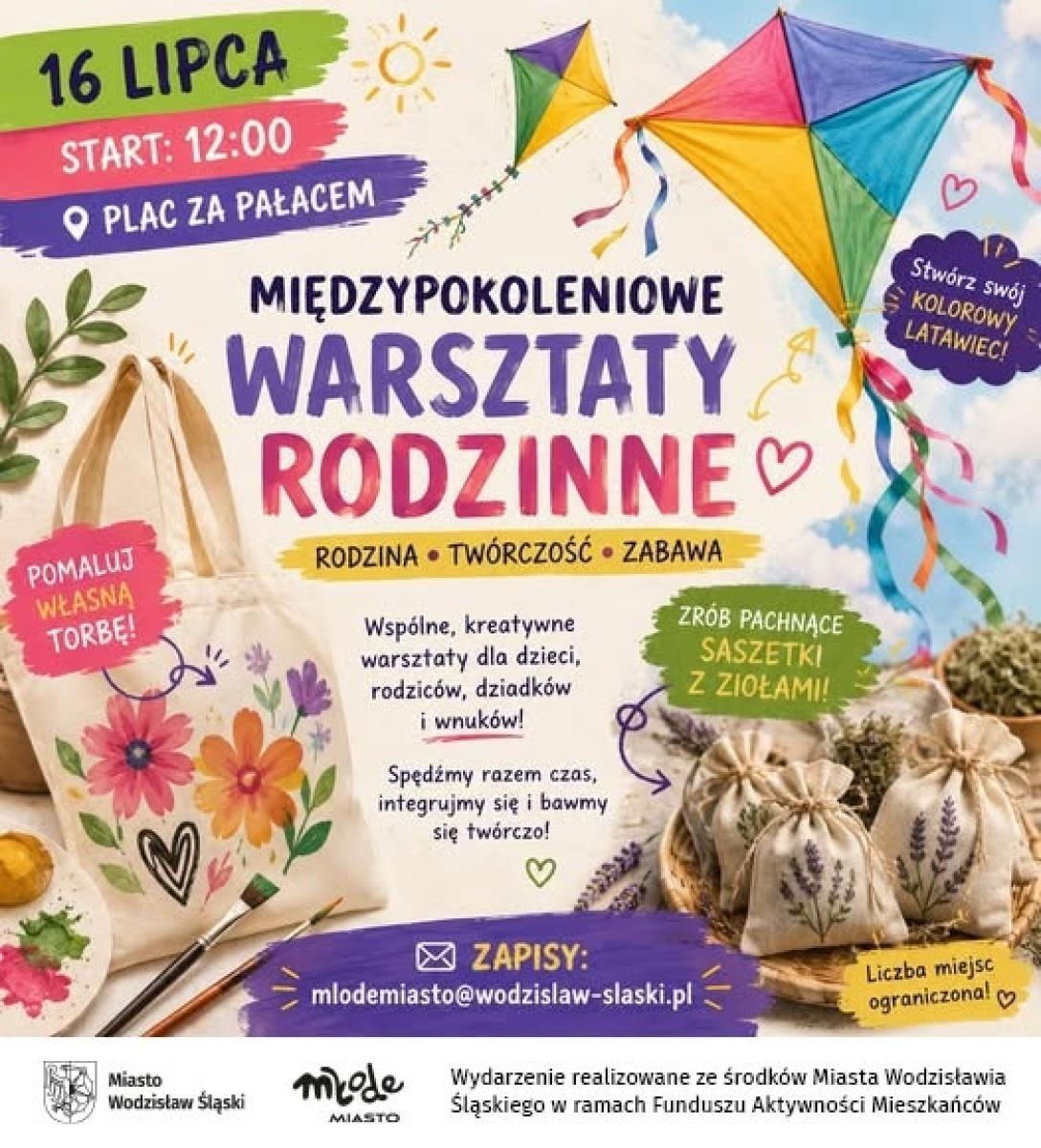 Zdjęcie w galerii na portalu naszwodzislaw.com: Rodzinne warsztaty pełne kreatywności już 16 lipca. Powstaną latawce, torby i pachnące saszetki wiadomości z regionu