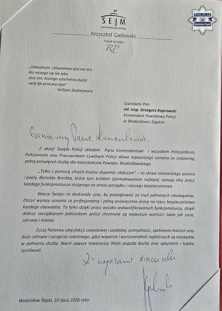 Zdjęcie w galerii na portalu naszwodzislaw.com: 74 awanse i wyjątkowe wyróżnienia. W Wodzisławiu uhonorowano policjantów wiadomości z regionu