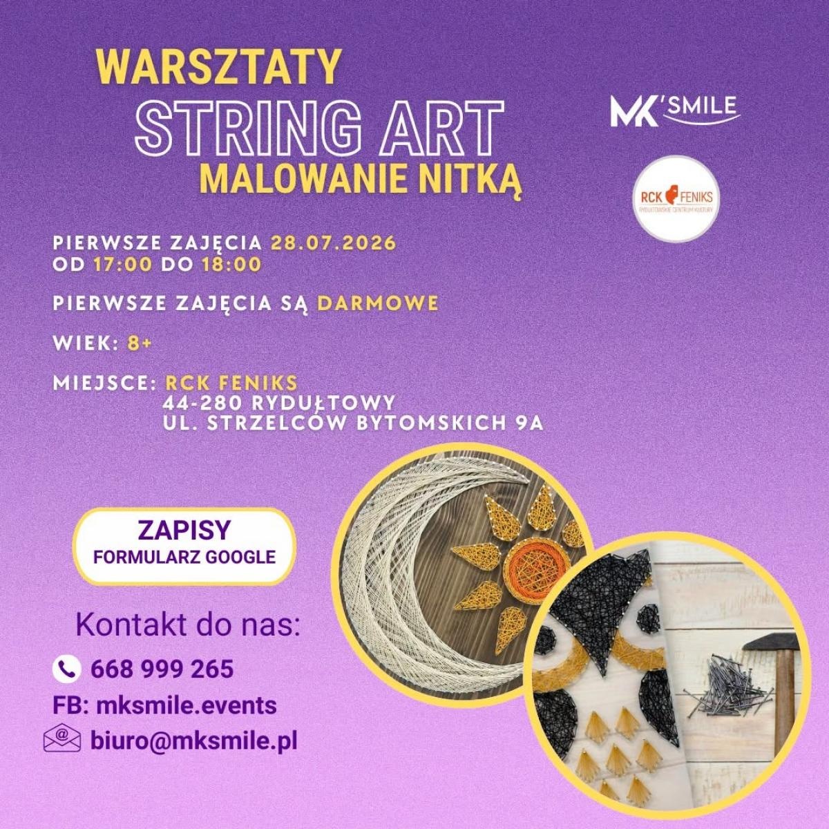 Zdjęcie w galerii na portalu naszwodzislaw.com: Stwórz własne dzieło z nici i gwoździ. Bezpłatne warsztaty string art w RCK Feniks wiadomości z regionu