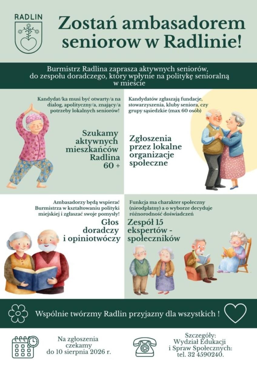 Zdjęcie w galerii na portalu naszwodzislaw.com: Radlin stawia na głos seniorów. Rusza nabór do grona Ambasadorów Seniorów wiadomości z regionu