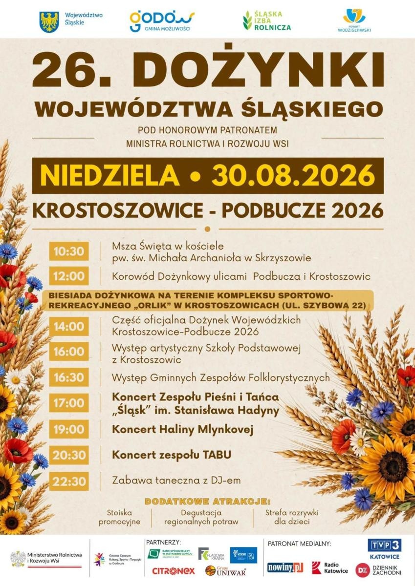 Zdjęcie w galerii na portalu naszwodzislaw.com: Dożynki wojewódzkie wracają do powiatu wodzisławskiego po 21 latach. Wielkie święto w Krostoszowicach i Podbuczu wiadomości z regionu