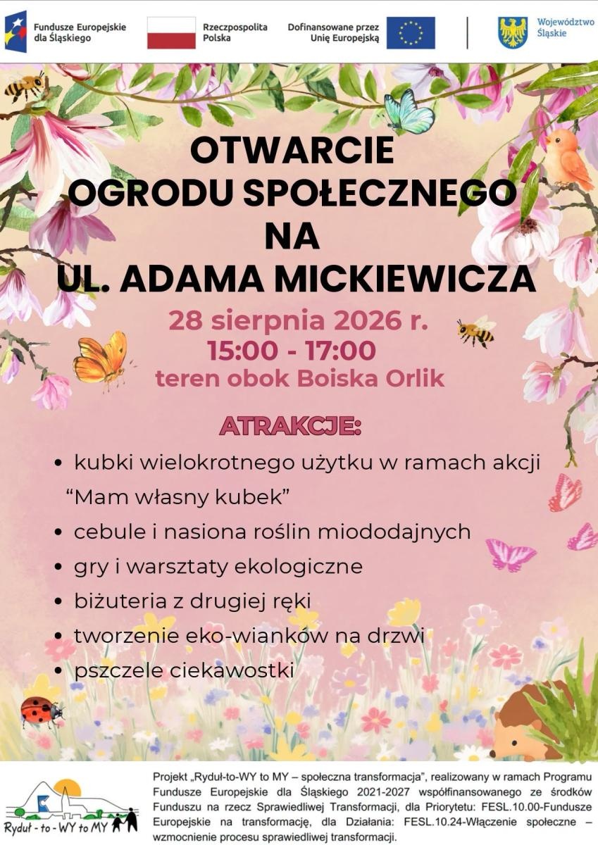 Zdjęcie w galerii na portalu naszwodzislaw.com: Ogród Społeczny w Rydułtowach już gotowy. Będzie ekologicznie i z atrakcjami dla całych rodzin wiadomości z regionu
