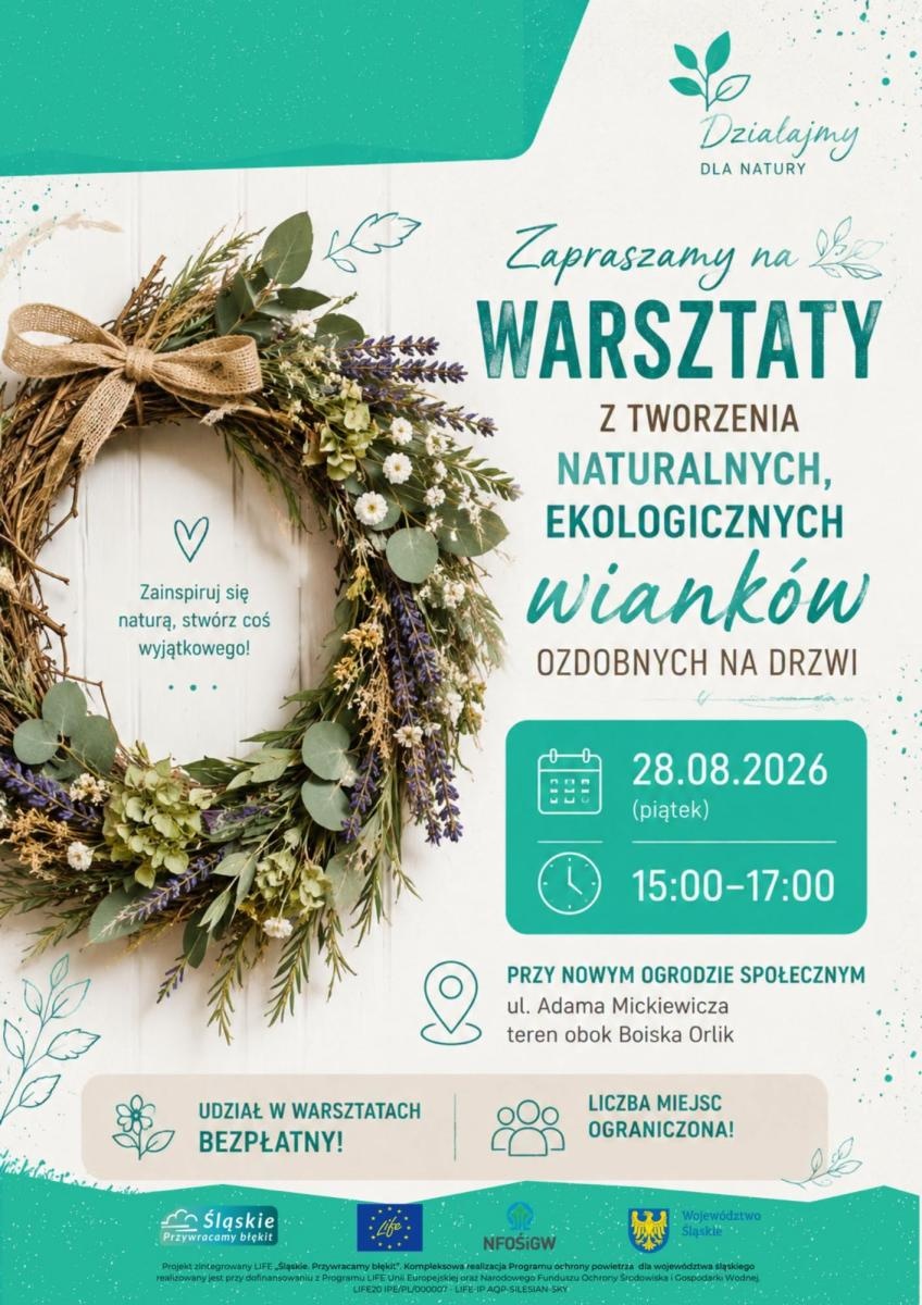 Zdjęcie w galerii na portalu naszwodzislaw.com: Stwórz własny naturalny wianek. Bezpłatne warsztaty w nowym ogrodzie społecznym wiadomości z regionu