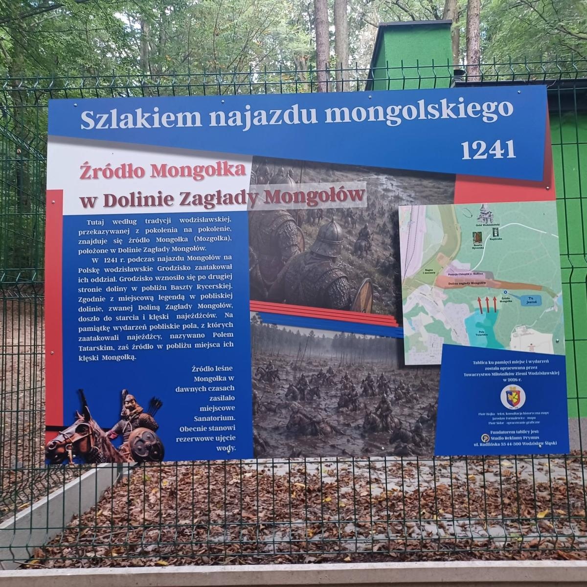 Zdjęcie w galerii na portalu naszwodzislaw.com: Mongołowie mieli ponieść tu klęskę. Tajemnicze miejsce w Wodzisławiu doczekało się tablicy wiadomości z regionu