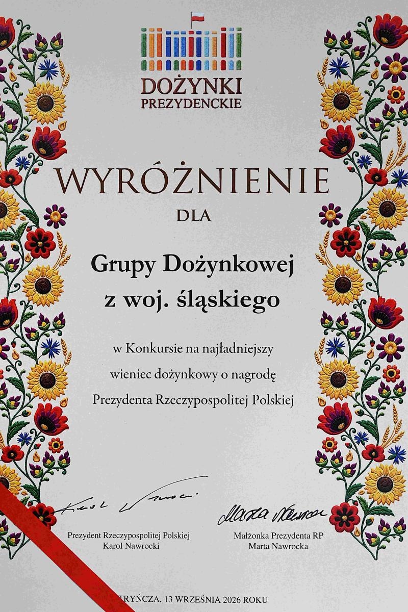 Zdjęcie w galerii na portalu naszwodzislaw.com: Wieniec z Godowa wyróżniony na Dożynkach Prezydenckich. Śląsk znalazł się w gronie najlepszych wiadomości z regionu