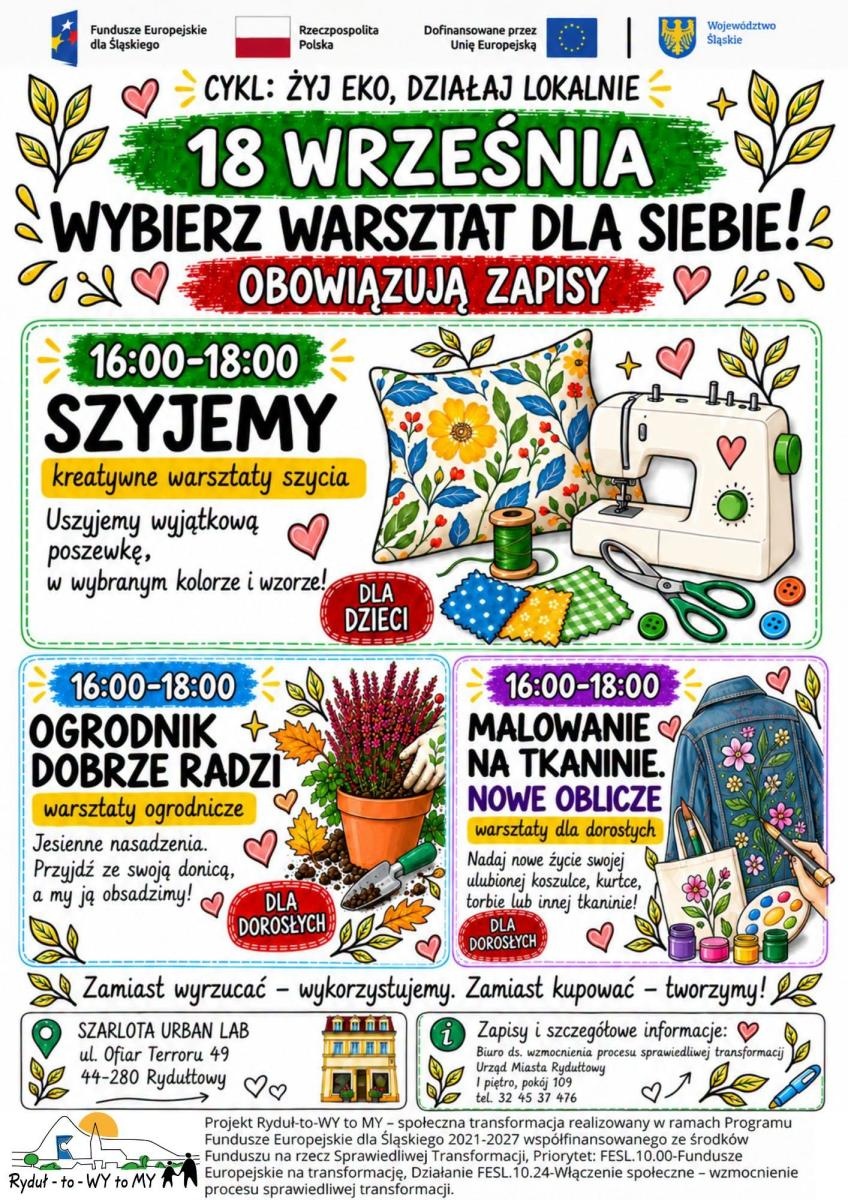 Zdjęcie w galerii na portalu naszwodzislaw.com: Żyj EKO, działaj lokalnie wraca. W Rydułtowach czekają warsztaty, ogród i ekologiczne pomysły wiadomości z regionu