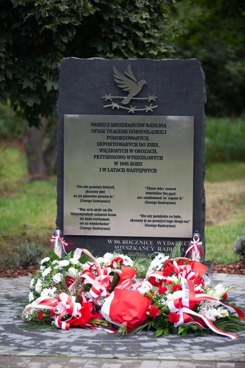Zdjęcie w galerii na portalu naszwodzislaw.com: Tu historia wciąż boli. W Parku Jordanowskim w Radlinie odsłonięto nową tablicę wiadomości z regionu