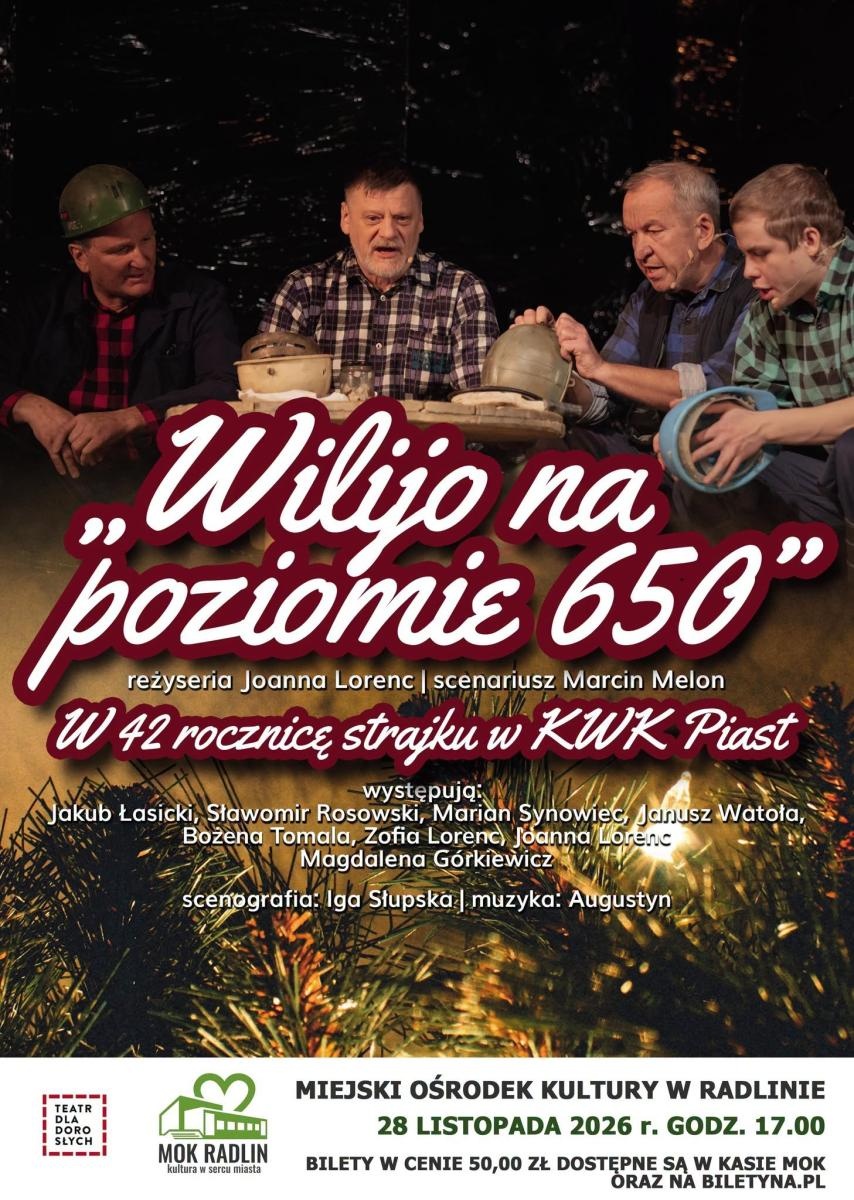 Zdjęcie w galerii na portalu naszwodzislaw.com: Wigilia 650 metrów pod ziemią. Historia górników z KWK Piast na teatralnej scenie w Radlinie wiadomości z regionu