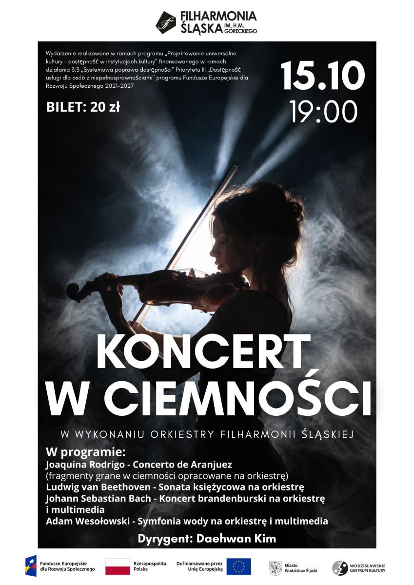 Zdjęcie w galerii na portalu naszwodzislaw.com: Koncert w ciemności - niezwykłe wydarzenie w WCK wiadomości z regionu