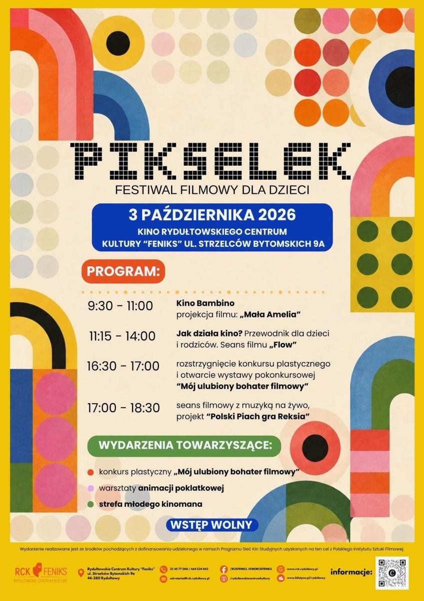 Zdjęcie w galerii na portalu naszwodzislaw.com: Pikselek zaprasza najmłodszych do kina. Wielkie filmowe święto już 3 października w Rydułtowach wiadomości z regionu