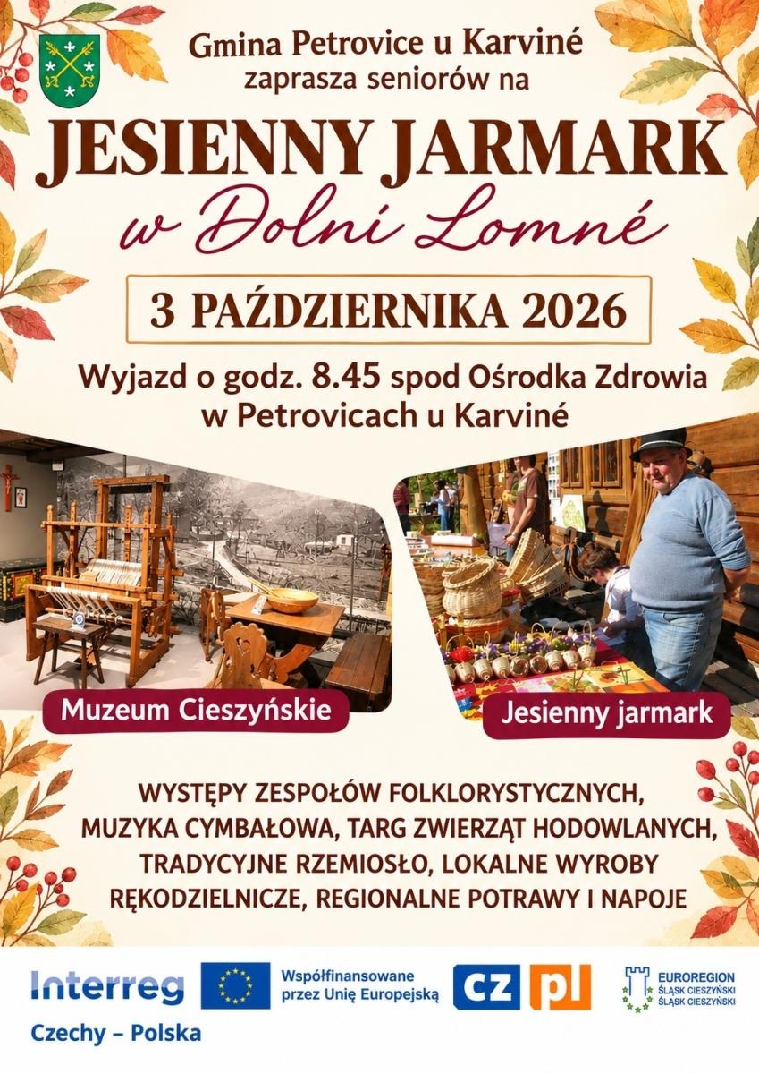 Zdjęcie w galerii na portalu naszwodzislaw.com: Seniorzy z gminy Godów pojadą do Czech. W programie muzeum i jesienny jarmark wiadomości z regionu