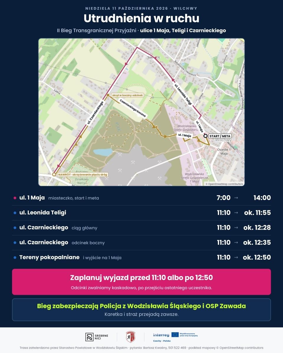 Zdjęcie w galerii na portalu naszwodzislaw.com: Bieg Transgranicznej Przyjaźni w Wilchwach. Sprawdź, gdzie i kiedy nie przejedziesz wiadomości z regionu