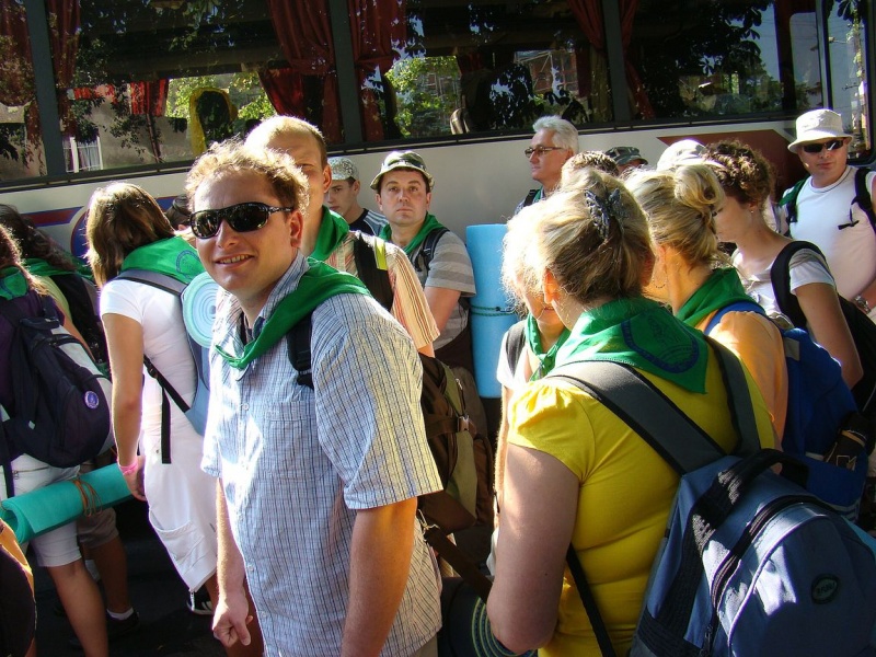 Zdjęcie w galerii na portalu naszwodzislaw.com: Turkusowi i zieloni na pątniczym szlaku wiadomości z regionu