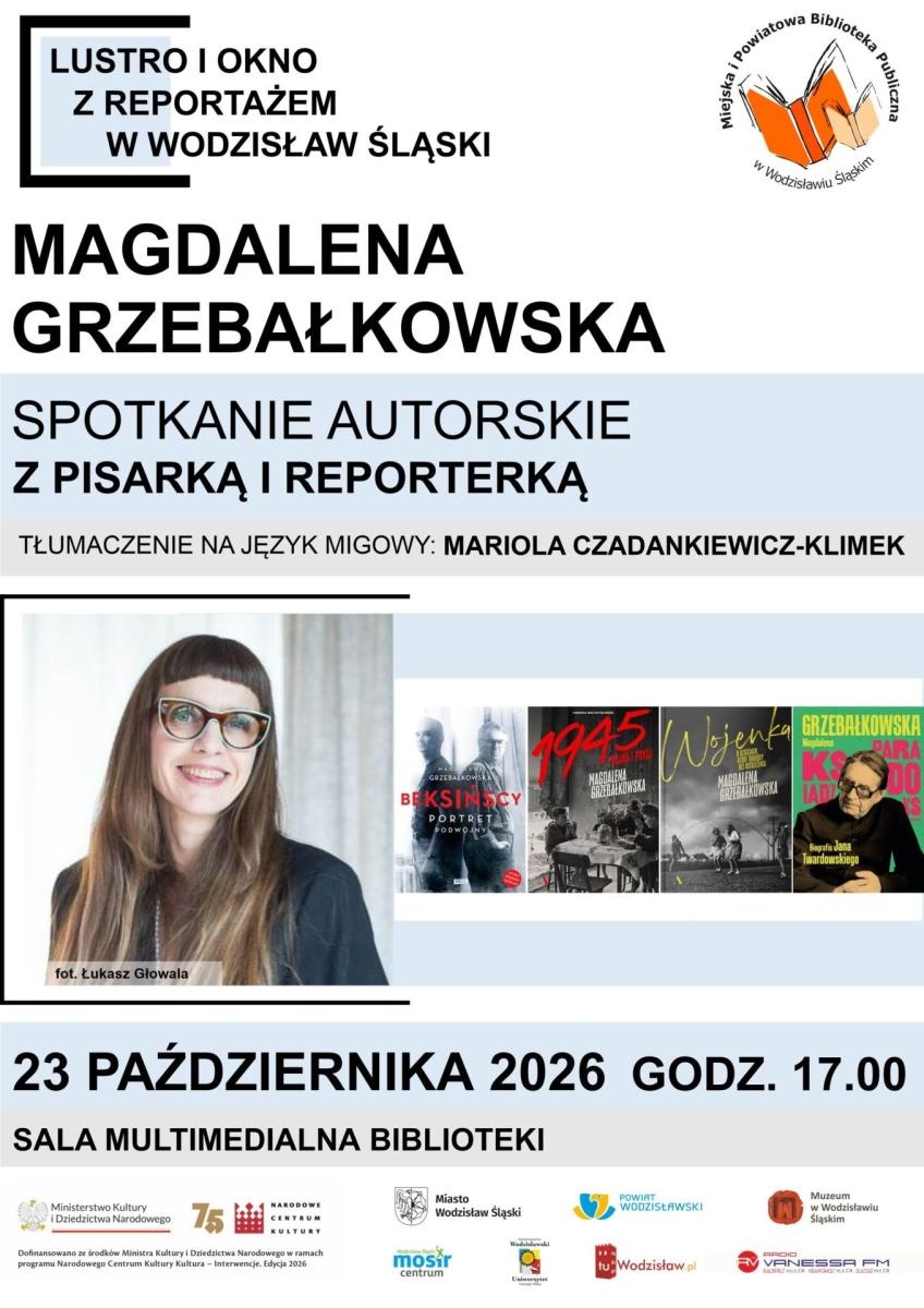 Zdjęcie w galerii na portalu naszwodzislaw.com: Mieszkańcy wybrali ją w głosowaniu. Magdalena Grzebałkowska spotka się z czytelnikami w Wodzisławiu wiadomości z regionu
