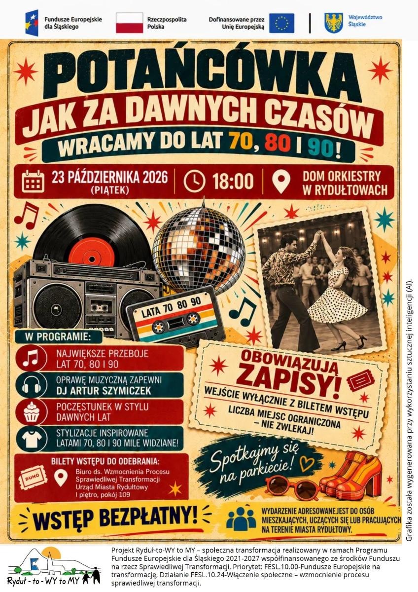 Zdjęcie w galerii na portalu naszwodzislaw.com: Rydułtowy wracają do lat 70., 80. i 90. Będzie potańcówka w Domu Orkiestry wiadomości z regionu