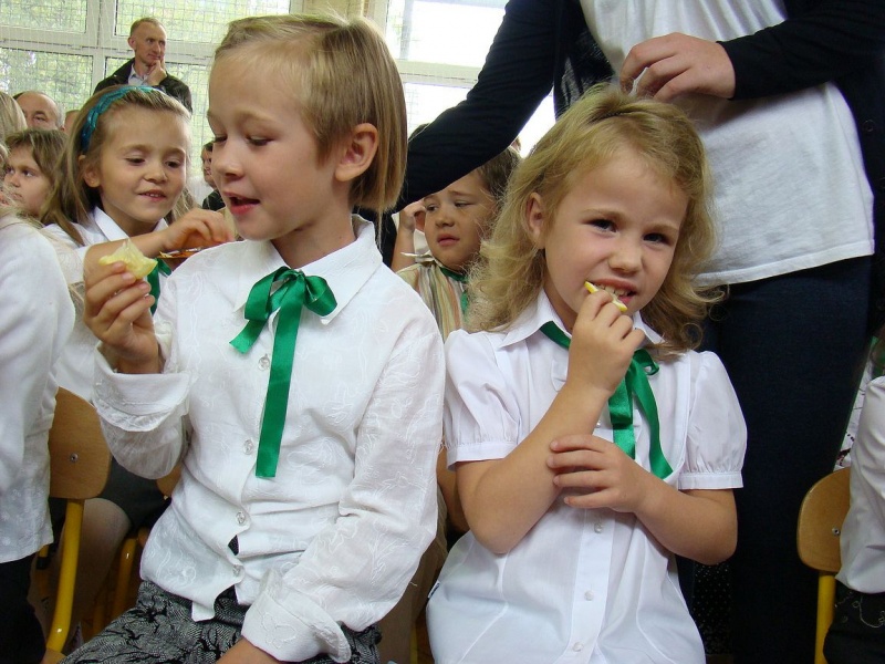 Zdjęcie w galerii na portalu naszwodzislaw.com: Słodko-kwaśne pasowanie na ucznia wiadomości z regionu