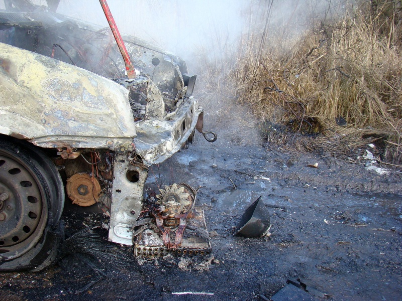 Zdjęcie w galerii na portalu naszwodzislaw.com: Cinquacento doszczętnie spłonęło wiadomości z regionu