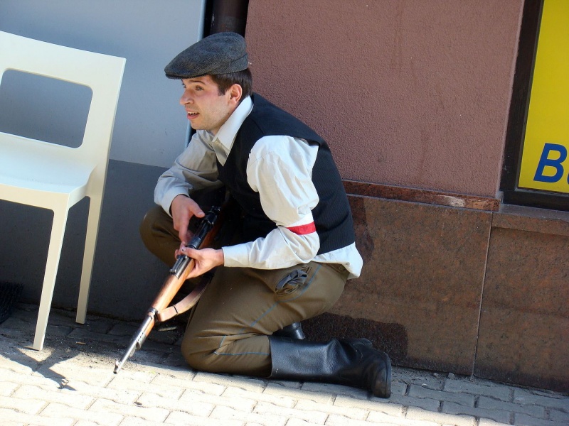 Zdjęcie w galerii na portalu naszwodzislaw.com: Rekonstruktorzy z Wodzisławia na deptaku wiadomości z regionu