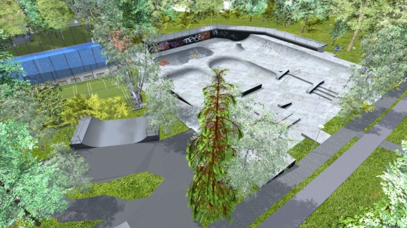 Zdjęcie w galerii na portalu naszwodzislaw.com: Super skate park w parku Trzy Wzgórza wiadomości z regionu