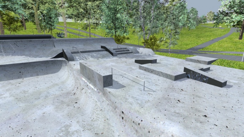 Zdjęcie w galerii na portalu naszwodzislaw.com: Super skate park w parku Trzy Wzgórza wiadomości z regionu