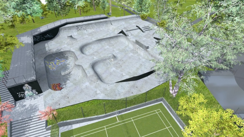 Zdjęcie w galerii na portalu naszwodzislaw.com: Super skate park w parku Trzy Wzgórza wiadomości z regionu