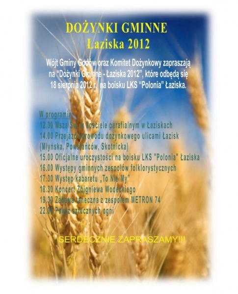 Zdjęcie w galerii na portalu naszwodzislaw.com: Dożynki Gminne - Łaziska 2012 wiadomości z regionu