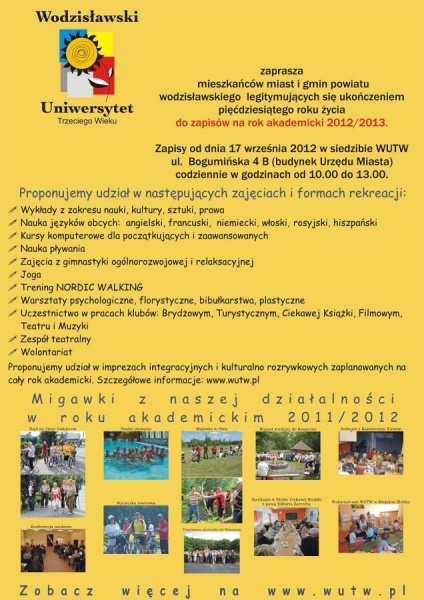 Zdjęcie w galerii na portalu naszwodzislaw.com: Uniwersytet Trzeciego Wieku zaprasza wiadomości z regionu
