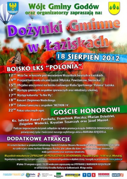 Zdjęcie w galerii na portalu naszwodzislaw.com: Gwiazdy estrady i filmu na dożynkach w Godowie wiadomości z regionu