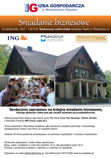 Zdjęcie w galerii na portalu naszwodzislaw.com: Śniadanie biznesowe  wiadomości z regionu