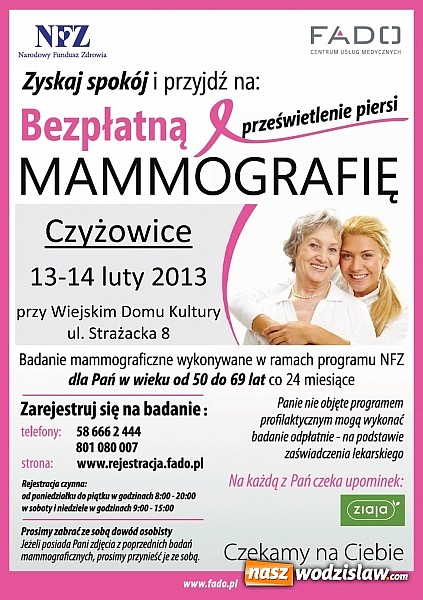 Zdjęcie w galerii na portalu naszwodzislaw.com: Zapisz się na darmową mammografię wiadomości z regionu