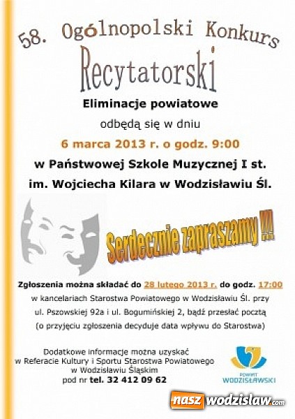 Zdjęcie w galerii na portalu naszwodzislaw.com: Weź udział w konkursie recytatorskim wiadomości z regionu